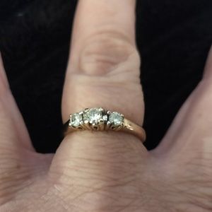 14K 3/4 TW. DIAMONDS ENGAGEMENT RING Size 10